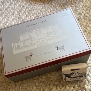 Beekman 1802 Silver and Red Gift Box with Soap
